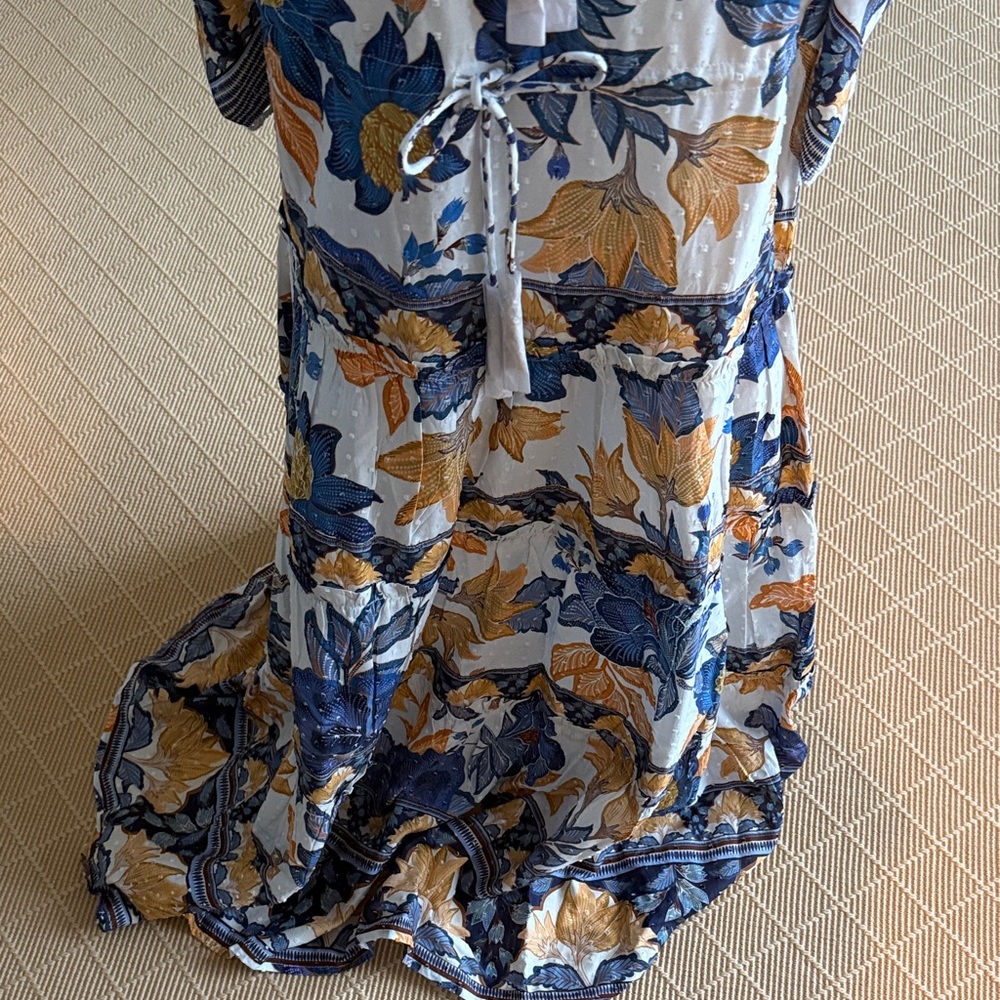 FARM Rio Summer Flowers Off-White Maxi Dress size Small NWT - Picture 7 of 10